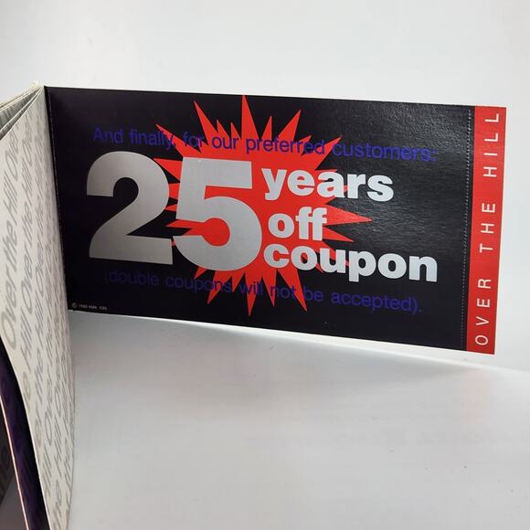 Vintage 1988 Hallmark "Over the Hill" Gag Coupon Book – 80s Retro Birthday Gift - Picture 5 of 10